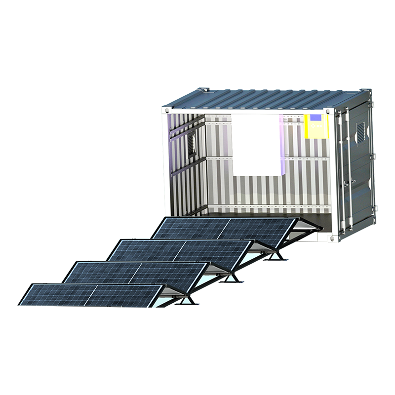 Conteneur solaire photovoltaïque (type rail)