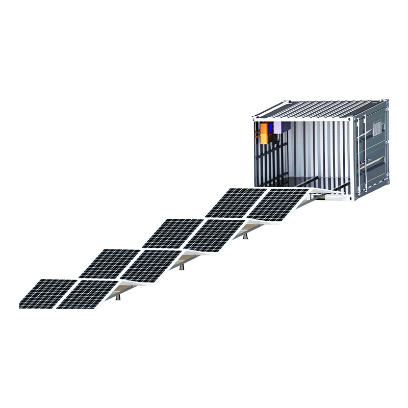 Conteneur solaire photovoltaïque (type rail)