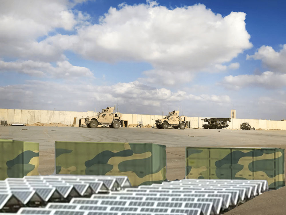 Solar Power Containers for Affaires militaires