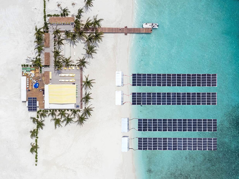 Conteneur solaire photovoltaïque (type flotteur)